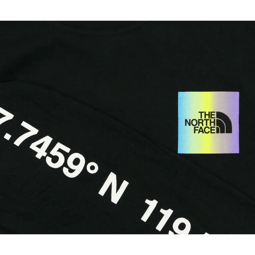 The North Face Distorted Half Dome Long Sleeve Shirt Black Purple NF0A5IVGJK3 S